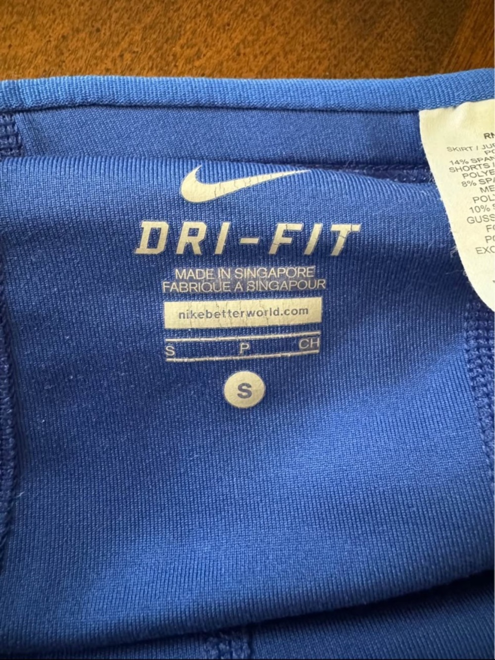 Nike Blue Athletic Skort with Drawstring Waist - Picture 4 of 4